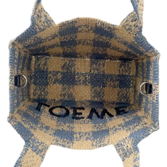 LOEWE Loewe Font Tote Size Small Raffia Natural/Light Blue ALF1B59X16 - Picture 12 of 13